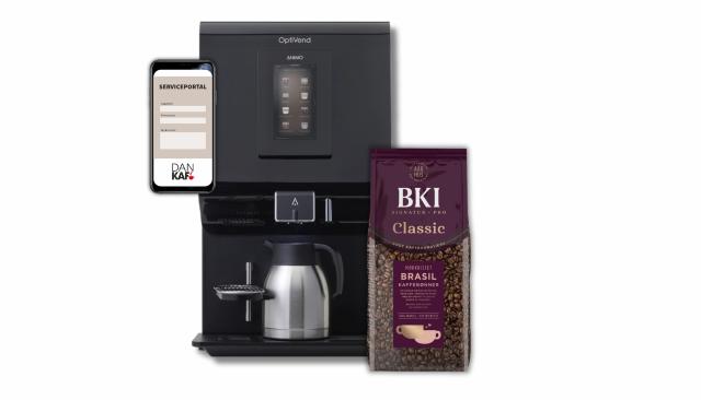 Kaffemaskine, kaffe og serviceportal