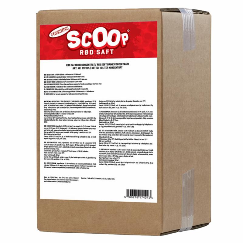Scoop Premium Rød saft BIB 10 l