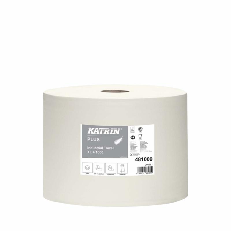 Katrin Industriaftørringspapir Plus XL 4-lags